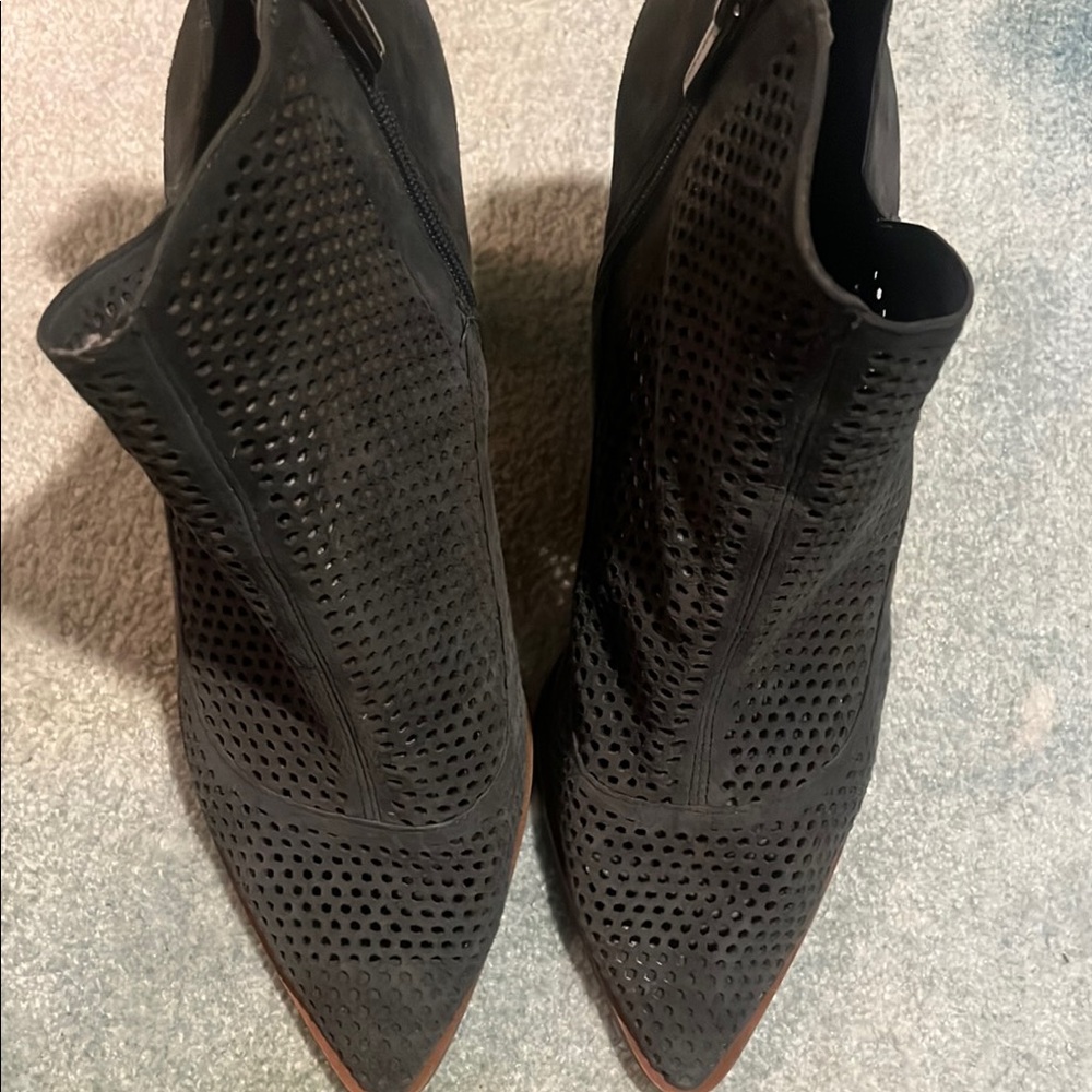 Women's grey mesh  suede Ankle Boots